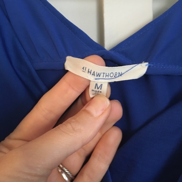 Beautiful Cobalt Blue Blouse Drapey open back - Picture 3 of 6